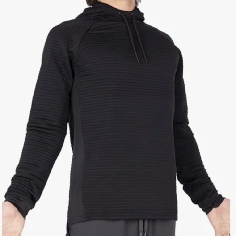 NWT | Apana Men’s Yoga Linear Hoodie Sweatshirt Black | Size Medium